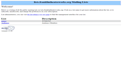 Desktop Screenshot of lists.franklintheatreworks.org